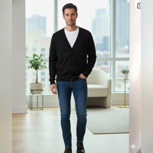 NWT York. Size L Men's long sleeve cardigan